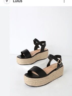 Lulus Black Platform Espadrilles